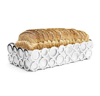 Rectangular stainless steel bread basket - Panier a pain 14x27cm
